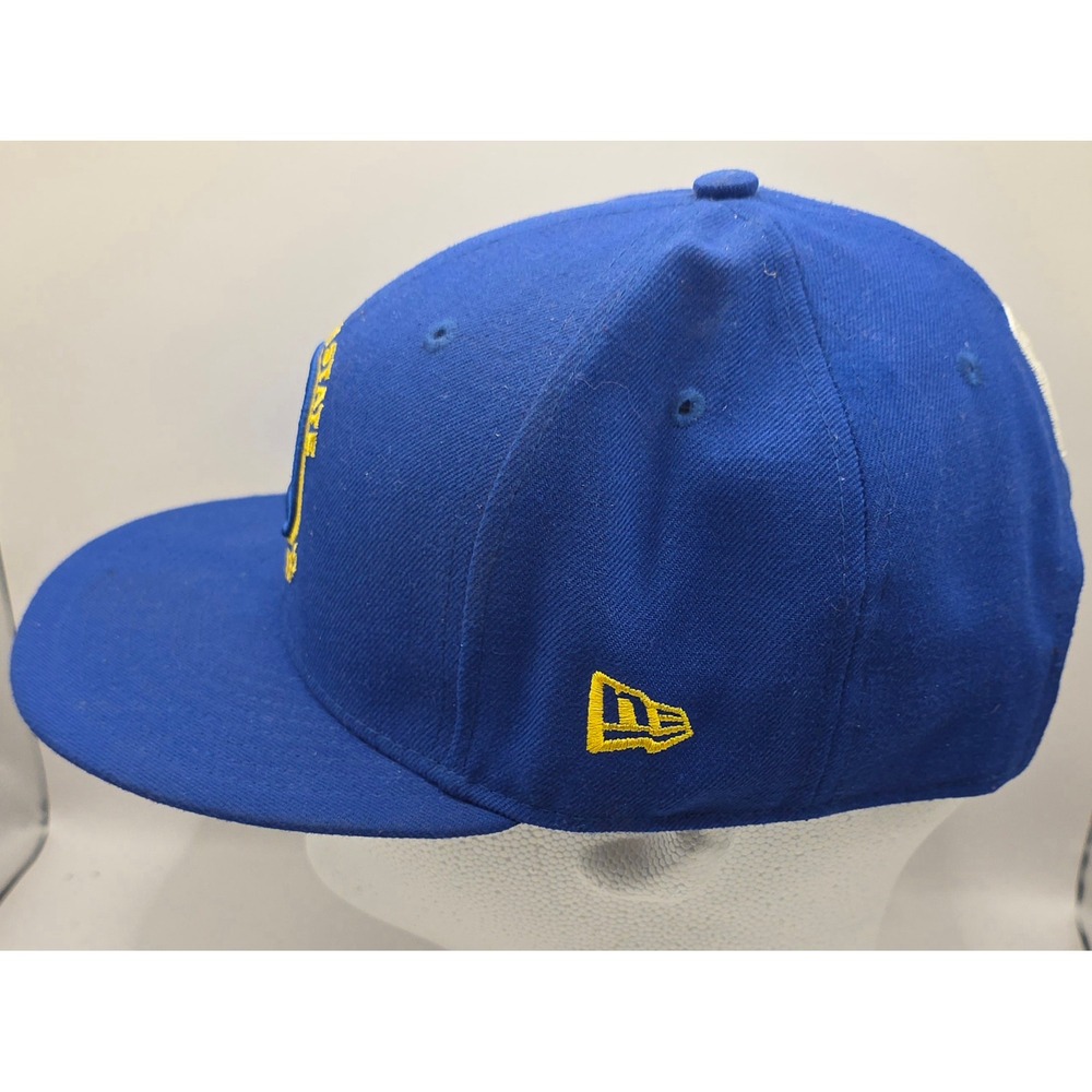 Golden State Warriors New Era 9FIFTY Snapback Hat Royal Blue NBA Flat Bill Cap - Picture 2 of 11